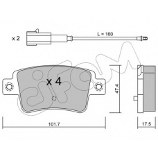 822-705-1 CIFAM Комплект тормозных колодок, дисковый тормоз