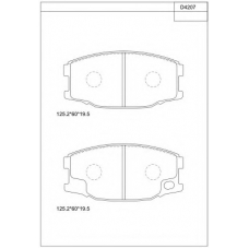 KD4207 ASIMCO Комплект тормозных колодок, дисковый тормоз