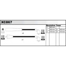 XC867 QUINTON HAZELL Комплект проводов зажигания