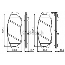 0 986 494 347 BOSCH Комплект тормозных колодок, дисковый тормоз