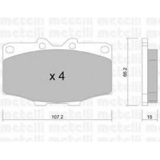 22-0109-0 METELLI Комплект тормозных колодок, дисковый тормоз