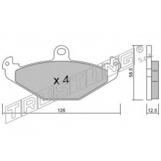 168.1 TRUSTING Комплект тормозных колодок, дисковый тормоз