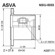 NSIU-5033 ASVA Шарнирный комплект, приводной вал