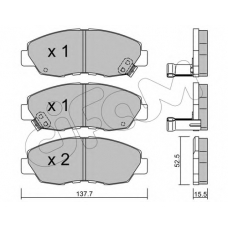 822-384-1 CIFAM Комплект тормозных колодок, дисковый тормоз