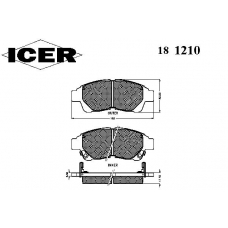 181210 ICER Комплект тормозных колодок, дисковый тормоз