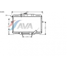 HY2055 AVA Радиатор, охлаждение двигателя