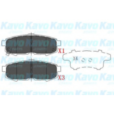 KBP-4555 KAVO PARTS Комплект тормозных колодок, дисковый тормоз