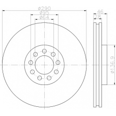 8DD 355 117-461 HELLA PAGID Тормозной диск