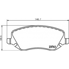 8DB 355 018-761 HELLA Комплект тормозных колодок, дисковый тормоз