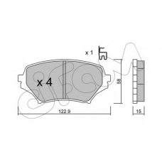 822-870-0 CIFAM Комплект тормозных колодок, дисковый тормоз