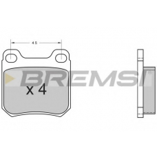 BP2368 BREMSI Комплект тормозных колодок, дисковый тормоз