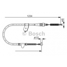 1 987 477 816 BOSCH Трос, стояночная тормозная система