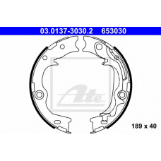 03.0137-3030.2 ATE Комплект тормозных колодок, стояночная тормозная с
