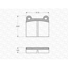 363702160877 MAGNETI MARELLI Комплект тормозных колодок, дисковый тормоз