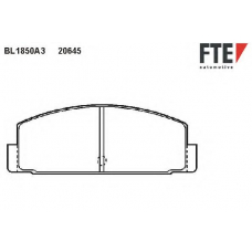 BL1850A3 FTE Комплект тормозных колодок, дисковый тормоз
