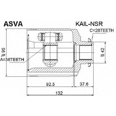 KAIL-NSR ASVA Шарнирный комплект, приводной вал