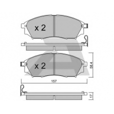 BPRE-1011 AISIN Комплект тормозных колодок, дисковый тормоз