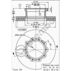 09.7381.20 BREMBO Тормозной диск