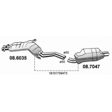 08.7047 ASSO Глушитель выхлопных газов конечный