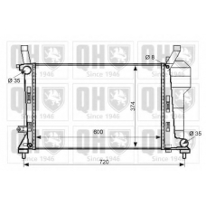 QER2428 QUINTON HAZELL Радиатор, охлаждение двигателя