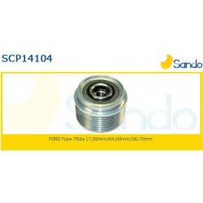 SCP14104 SANDO Ременный шкив, генератор