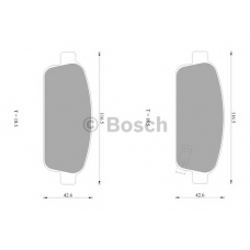 0 986 AB1 043 BOSCH Комплект тормозных колодок, дисковый тормоз