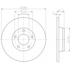 8DD 355 104-161 HELLA Тормозной диск