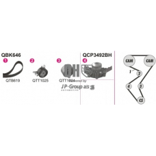 4114102619 Jp Group Водяной насос + комплект зубчатого ремня