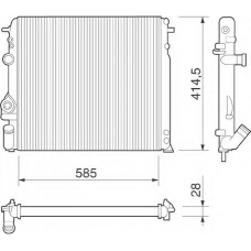 350213264000 MAGNETI MARELLI Радиатор, охлаждение двигателя
