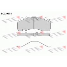 BL2209C1 FTE Комплект тормозных колодок, дисковый тормоз