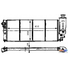 8MK 376 716-551 HELLA Радиатор, охлаждение двигателя