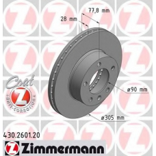 430.2601.20 ZIMMERMANN Тормозной диск
