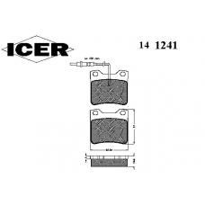 141241 ICER Комплект тормозных колодок, дисковый тормоз
