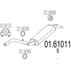 01.61011 MTS Глушитель выхлопных газов конечный