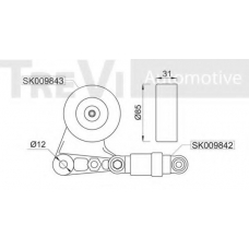 SK009841 SK Натяжная планка, поликлиновой ремень