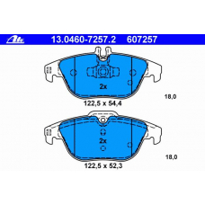 13.0460-7257.2 ATE Комплект тормозных колодок, дисковый тормоз