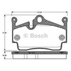 0 986 TB2 971 BOSCH Комплект тормозных колодок, дисковый тормоз