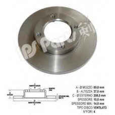 IBT-1697 IPS Parts Тормозной диск