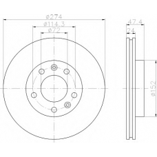 8DD 355 108-751 HELLA Тормозной диск