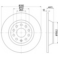 8DD 355 112-131 HELLA Тормозной диск