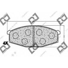 BP1093 DJ PARTS Комплект тормозных колодок, дисковый тормоз