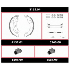 3152.04 WOKING Комплект тормозов, барабанный тормозной механизм