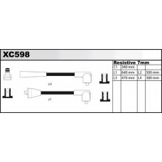 XC598 QUINTON HAZELL Комплект проводов зажигания