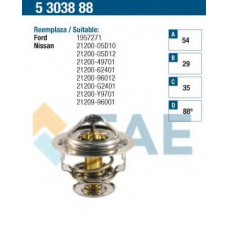 5303888 FAE Термостат, охлаждающая жидкость