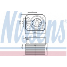 90655 NISSENS масляный радиатор, двигательное масло