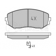 025 243 4617/W MEYLE Комплект тормозных колодок, дисковый тормоз