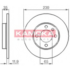 103206 KAMOKA Тормозной диск