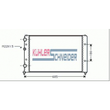 1304101 KUHLER SCHNEIDER Радиатор, охлаждение двигател