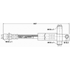 FBH6167 FIRST LINE Тормозной шланг