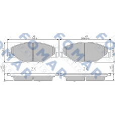 FO 247281 FOMAR ROULUNDS Комплект тормозных колодок, дисковый тормоз